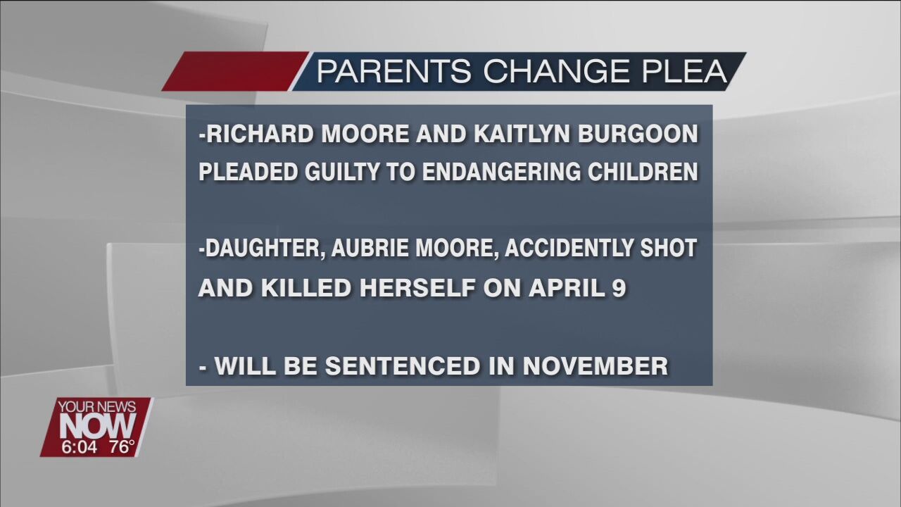 The parents of a young girl who accidently shot and killed herself plead guilty to charges